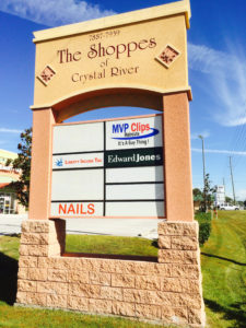 RPM Realty Management Shoppes of Crystal River pylon sign